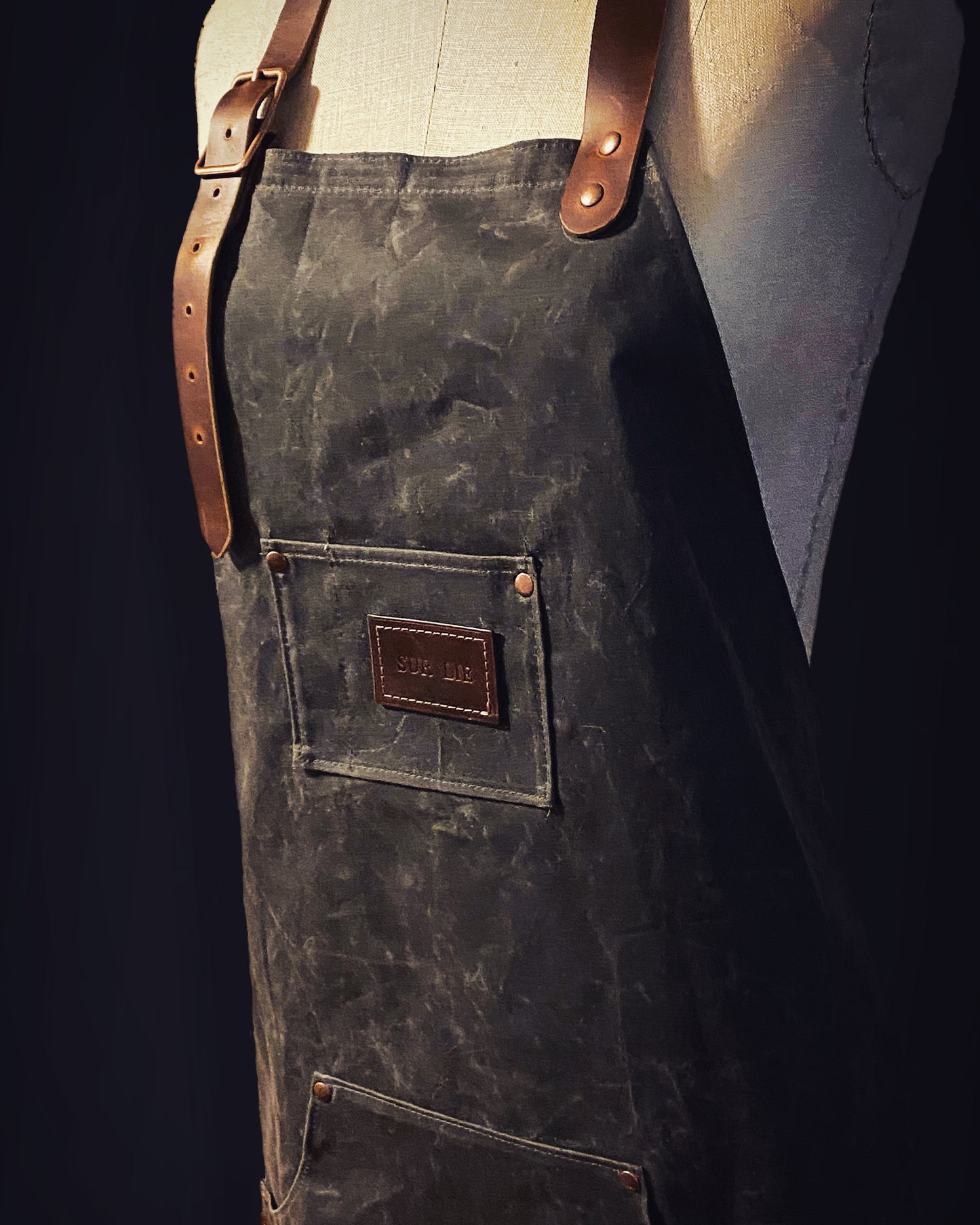 Waxed canvas apron