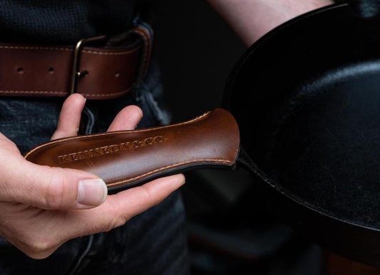 Leather Cast Iron Handle Cover